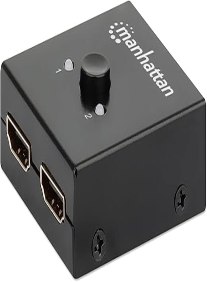 Manhattan 207850 Switch HDMI 4K bi-directional 2 Ports No Power Required - Black